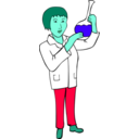 download Woman Chemist clipart image with 135 hue color