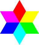 6 Color Diamond Hexagram