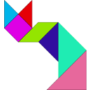 download Tangram clipart image with 135 hue color