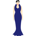download Dressy In Blue clipart image with 0 hue color