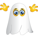 download Ghost Smiley Emoticon clipart image with 0 hue color