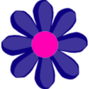 download Purple Flower clipart image with 270 hue color