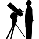 download Amateur Astronomer clipart image with 0 hue color