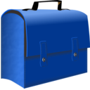 download Leather Suitcase clipart image with 180 hue color