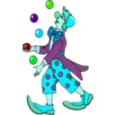 download Juggler Clown clipart image with 135 hue color