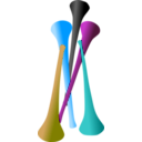 download Vuvuzelas clipart image with 180 hue color
