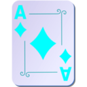 download Ornamental Deck Ace Of Diamonds clipart image with 180 hue color