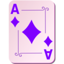 download Ornamental Deck Ace Of Diamonds clipart image with 270 hue color
