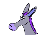 download Drawn Donkey clipart image with 225 hue color