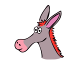 download Drawn Donkey clipart image with 315 hue color