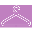 download Clothes Hanger White Stroke clipart image with 180 hue color