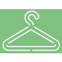 download Clothes Hanger White Stroke clipart image with 0 hue color