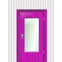 download Door With Cristal And Wall clipart image with 270 hue color
