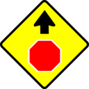 Caution Stop Sign