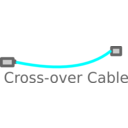 download Cross Over Cable Labelled clipart image with 180 hue color