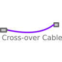 download Cross Over Cable Labelled clipart image with 270 hue color