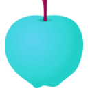 download Apple clipart image with 180 hue color