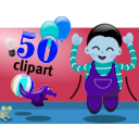 download Celebration clipart image with 180 hue color