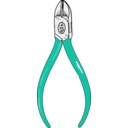 download Diagonal Cutting Pliers clipart image with 180 hue color