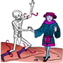 download Dance Macabre 6 clipart image with 270 hue color