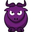 download Cartoon Gnu Wrath clipart image with 270 hue color