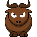 download Cartoon Gnu Wrath clipart image with 0 hue color