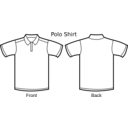 download Polo Shirt Template clipart image with 180 hue color