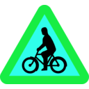 download Bicycles Roadsign clipart image with 135 hue color