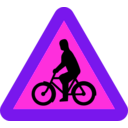 download Bicycles Roadsign clipart image with 270 hue color
