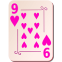 download Ornamental Deck 9 Of Hearts clipart image with 315 hue color