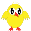 download Cute Little Yellow Bird clipart image with 0 hue color