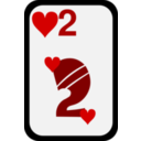 download Two Of Hearts clipart image with 0 hue color