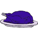 download Turkey On A Platter clipart image with 225 hue color