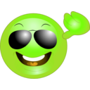 download Yellow Sunglasses Smiley Emoticon clipart image with 45 hue color