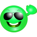 download Yellow Sunglasses Smiley Emoticon clipart image with 90 hue color