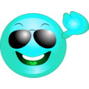 download Yellow Sunglasses Smiley Emoticon clipart image with 135 hue color