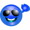 download Yellow Sunglasses Smiley Emoticon clipart image with 180 hue color