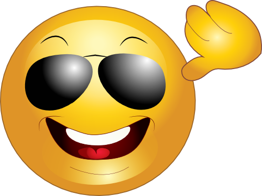 Yellow Sunglasses Smiley Emoticon