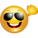 download Yellow Sunglasses Smiley Emoticon clipart image with 0 hue color