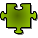 download Green Jigsaw Piece 06 clipart image with 315 hue color