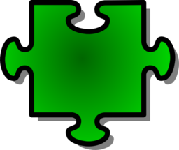Green Jigsaw Piece 06