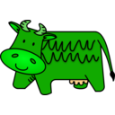 download Brown Cow clipart image with 90 hue color