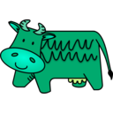 download Brown Cow clipart image with 135 hue color