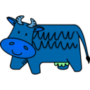 download Brown Cow clipart image with 180 hue color