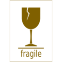 download Fragile Label clipart image with 45 hue color