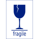 download Fragile Label clipart image with 225 hue color