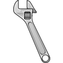 download Adjustable Wrench Icon Style clipart image with 180 hue color