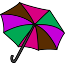 download Umbrella clipart image with 270 hue color