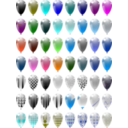 download Ballons clipart image with 180 hue color