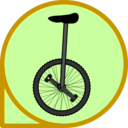 download Unicycle Icon clipart image with 45 hue color
